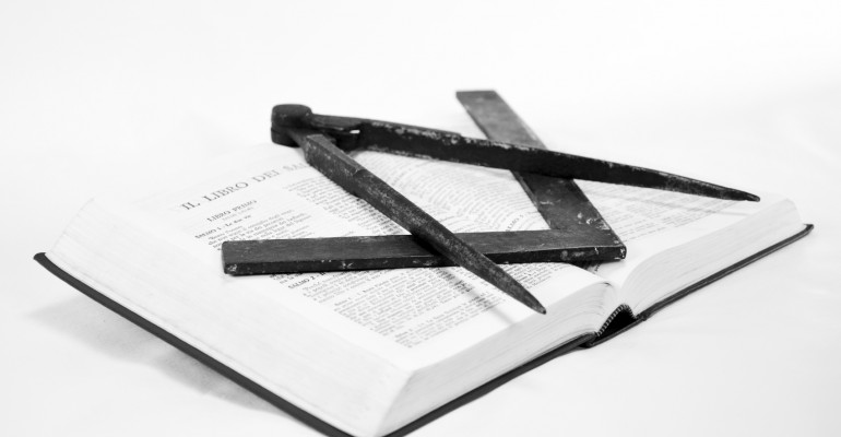 Holy Bible, Masonic Square and Compasses