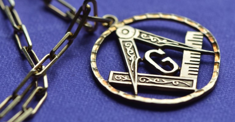 Masonic Square and Compass Pendant