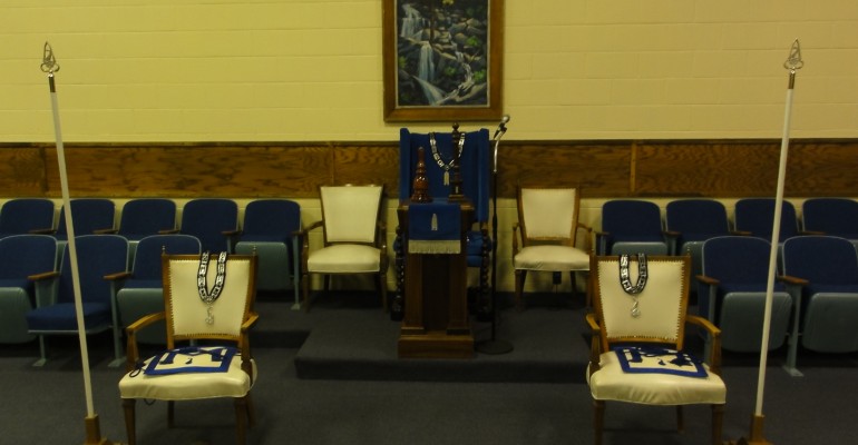 The chairs in the South, with jewels and aprons waiting.