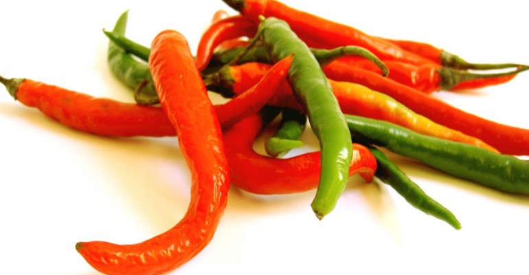 Picture of raw chili peppers